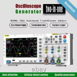 100MHz, 1014D FNIRSI Digital Oscilloscope Storage Dual Channel Signal Generator