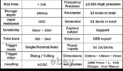 1014D 7 LCD 2 Dual-Channel Signal Generator Digital Storage Oscilloscope 1GB
