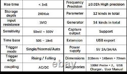 1014D 7 TFT LCD 2 Channel Signal Generator Digital Storage Oscilloscope 1GSa/s