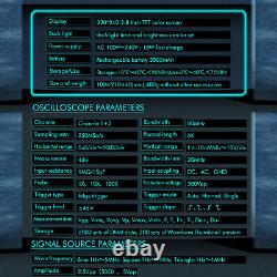 3 In 1 Oscilloscope Multimeter 2.8in LCD 80MHz 2 Channel Oscilloscope Multimeter