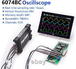 4CH 70Mhz Bandwidth Hantek PC Based USB Digital Storage Oscilloscope 6074BC
