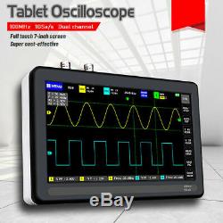 7 Inch Touch Screen Digital Tablet Oscilloscope 1GB Storage 100MHz Bandwidth