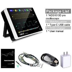 ADS1013D Handheld Tablet Oscilloscope 2CH 100MHz Bandwidth 1GSa/s Sampling Rate