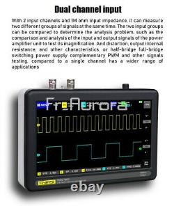 FNIRSI 1013D 7inch 2CH Digital Storage Oscilloscope 1GS 100MHz Bandwidth Rate