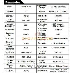 FNIRSI 1014D 2-Channel Digital Storage Oscilloscope Signal Generator 100MHz R7V2