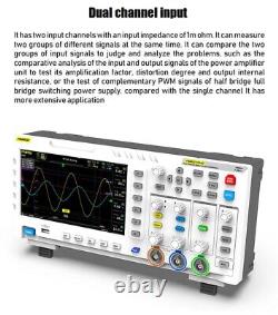 FNIRSI 1014D 2 In 1 7Inch Digital Oscilloscope 2Channels 1GSa/s Sampling Rate US
