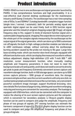 FNIRSI 1014D 7In Digital Oscilloscope TFT LCD Display Dual Channels 1GB Storage