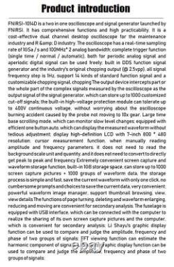 FNIRSI 1014D 7In Digital Oscilloscope TFT LCD Display Dual Channels 1GB Storage