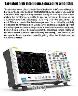 FNIRSI 1014D 7In Digital Oscilloscope TFT LCD Display Dual Channels 1GB Storage