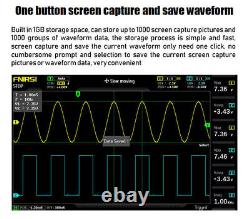 FNIRSI 1014D 7In Digital Oscilloscope TFT LCD Display Dual Channels 1GB Storage