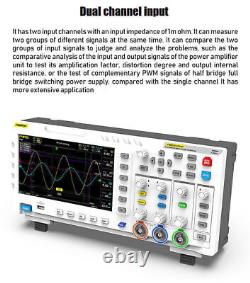 FNIRSI 1014D 7In Digital Oscilloscope TFT LCD Display Dual Channels 1GB Storage