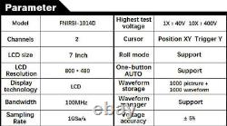 FNIRSI 1014D 7In Digital Oscilloscope TFT LCD Display Dual Channels 1GB Storage