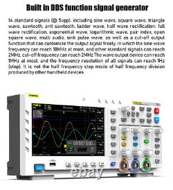 FNIRSI 1014D Digital Oscilloscope 7 TFT LCD Display Dual Channels 1GB Storages