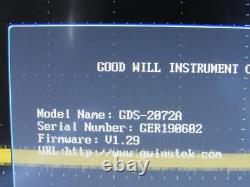 GW Instek GDS-2072A Digital Storage Oscilloscope 70MHz 2 Channel 2GS/s DSO VPO