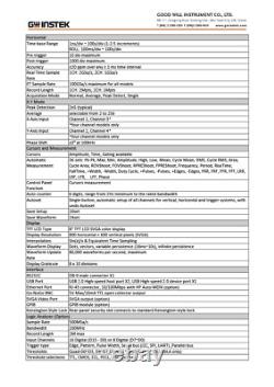 GW Instek GDS-2304A Digital Storage Oscilloscope 300MHz 4 Channel 2GS/s DSO VPO