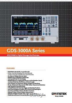 GW Instek GDS-3352A Oscilloscope 350MHz 5GSa/s 2CHs Digital Storage Oscilloscope