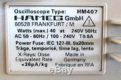 HAMEG HM407 40MHz Digital Analog Scope UniversalOszilloskop Storage Oscilloscope