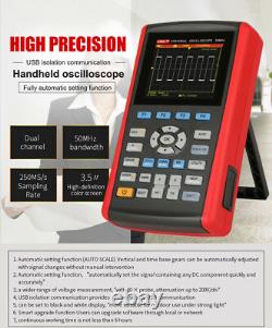 Handheld Digital Oscilloscope AC DC Scope Multimeter USB Interfac 2CH 50MHz