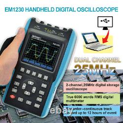 Handheld Digital Storage Oscilloscope Digital Multimeter 2 in 1 DMM 25MHz
