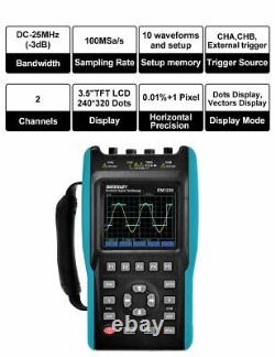 Handheld Digital Storage Oscilloscope Digital Multimeter 2 in 1 DMM 25MHz