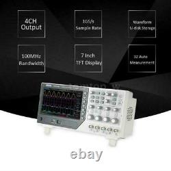 Hantek 100MHz 4Channels DSO4104B Oscilloscope 1GSa/s NEW + 64K Digital Storage