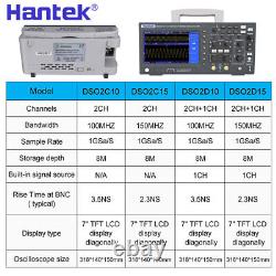 Hantek DSO2000 Series Digital Storage Oscilloscope 1CH / 2CH 100-150MHz 1GSa/S