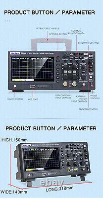 Hantek DSO2C10 2D10 Oscilloscope 2 Channel Digital Storage 1Gsa/s +Generater Neu