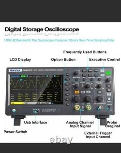 Hantek DSO2D10 Digital Storage Oscilloscope 2 Channel 100MHz 1GSa/S 1CH F. SHIP