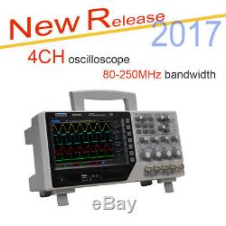 Hantek DSO4000 Oscilloscope 100MHz 4Channels 1GSa/s + 64K Digital Storage NEW