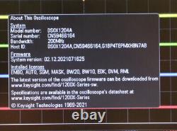 Keysight DSOX1204A Digital Storage Scope 200MHz, 2Gs/S LOADED withOptions GOOD
