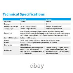 Micsig ATO1104 Automotive Tablet Oscilloscope Touchscreen 100MHz 4CH 1GSa 28Mpt