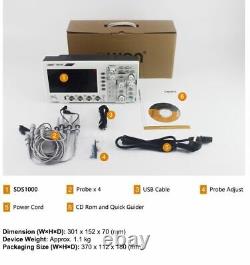 OWON SDS1104 Oscilloscope 4-CH Digital 100MHZ Bandwidth 1GS/s High Accuracy