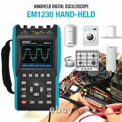 Oscilloscope Digital Multimeter Handheld Digital Storage 2 in 1 DMM 25MHz em1230