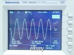 TEKTRONIX TDS 1002B TWO CHANNEL DIGITAL STORAGE OSCILLOSCOPE 60MHz 1GS/s TESTED