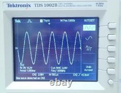 TEKTRONIX TDS 1002B TWO CHANNEL DIGITAL STORAGE OSCILLOSCOPE 60MHz 1GS/s TESTED