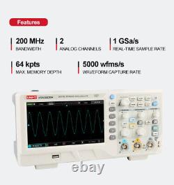 UNI-T Digital Storage Oscilloscope 2Channel 200Mhz 1G Sampling Multi-language