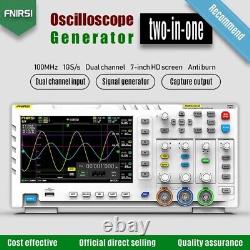 2 en 1 FNIRSI 1014D Oscilloscope Numérique 7 pouces 2 Canaux Taux d'échantillonnage 1GSa/s