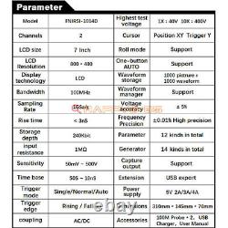 7 LCD FNIRSI-1014D Générateur de Signal à 2 Canaux Oscilloscope de Stockage Numérique