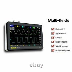 FNIRSI 1013D Mini 7 Panneau tactile 2CH Oscilloscope numérique Bande passante de 100 MHz 1GS