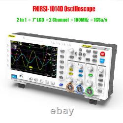 FNIRSI-1014D 2 En 1 Générateur de Signal à 2 Canaux Oscilloscope de Stockage Numérique 7 LCD