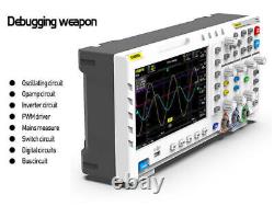 FNIRSI 1014D 7 pouces Oscilloscope numérique Affichage TFT LCD Canaux doubles 1 Go de stockage