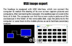 FNIRSI 1014D 7 pouces Oscilloscope numérique Affichage TFT LCD Canaux doubles 1 Go de stockage