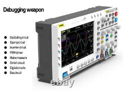 FNIRSI 1014D 7 pouces Oscilloscope numérique avec affichage TFT LCD et double canaux de stockage de 1 Go