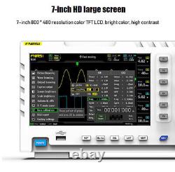FNIRSI 1014D Affichage de l'oscilloscope numérique 7 pouces TFT LCD à double canal avec stockage de 1 Go