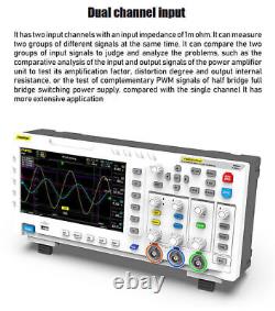 FNIRSI 1014D Oscilloscope Numérique 7 pouces Affichage LCD TFT Double Canaux 1Go de Stockage