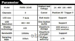 FNIRSI 1014D Oscilloscope Numérique 7 pouces Affichage TFT LCD Double Canaux 1Go de Stockage