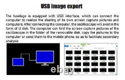 FNIRSI 1014D Oscilloscope numérique 7 pouces TFT LCD Affichage Dual Channels 1GB Stockage