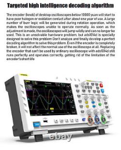 FNIRSI 1014D Oscilloscope numérique 7 pouces affichage LCD TFT double canaux 1 Go de stockage