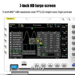 Fnirsi-1014d 100mhz Oscilloscope Numérique Générateur De Signal À Double Canal 7 LCD