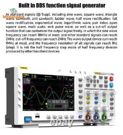 Fnirsi-1014d Générateur De Signal D'oscilloscope De Stockage Numérique 100mhz 7 Tft LCD 2ch